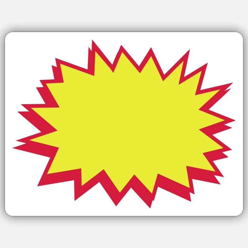 comic blase - comic bubble - Sticker Größe S (10 x 10 cm) - Mattweiß