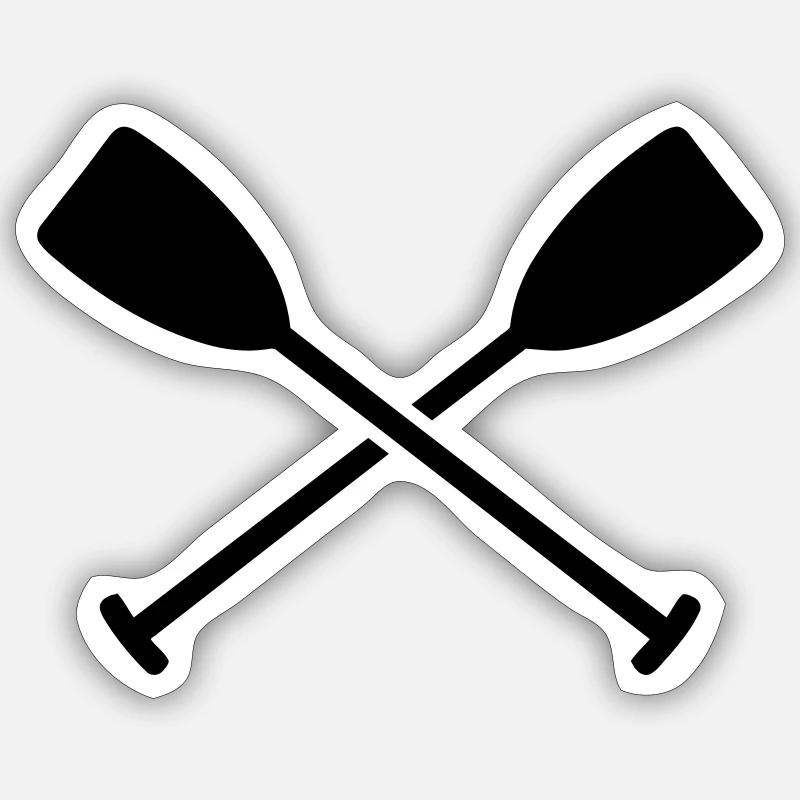 Pagaie - Sticker taille S (10 x 10 cm) - blanc mat