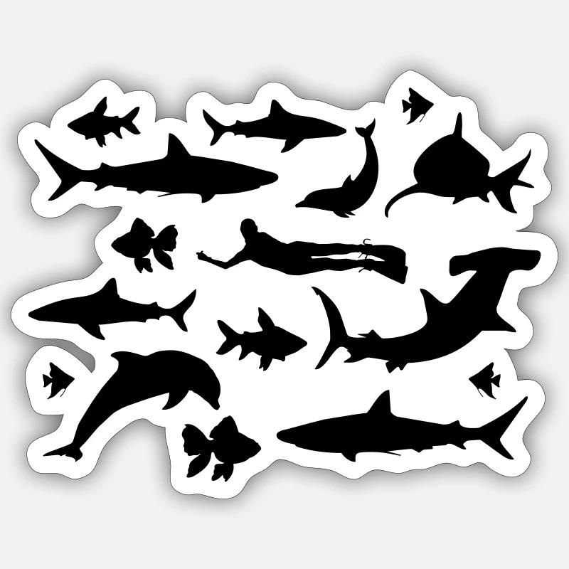 Diving Sticker Größe S (10 x 10 cm)