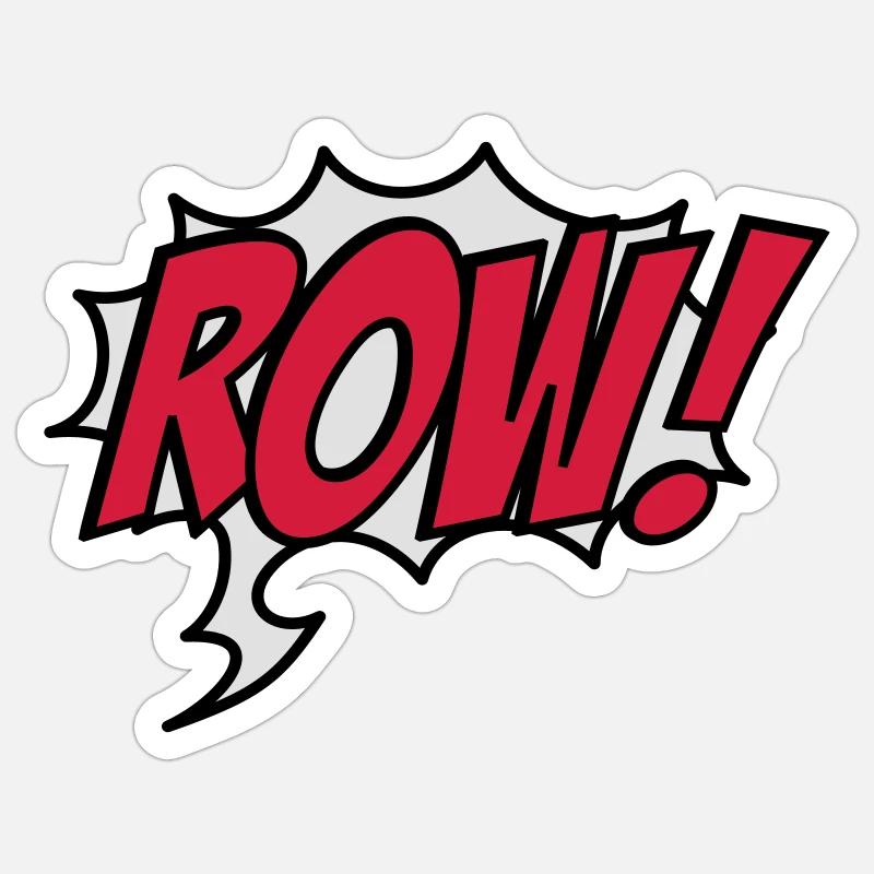 row - Sticker size S (10 x 10 cm) - white matte