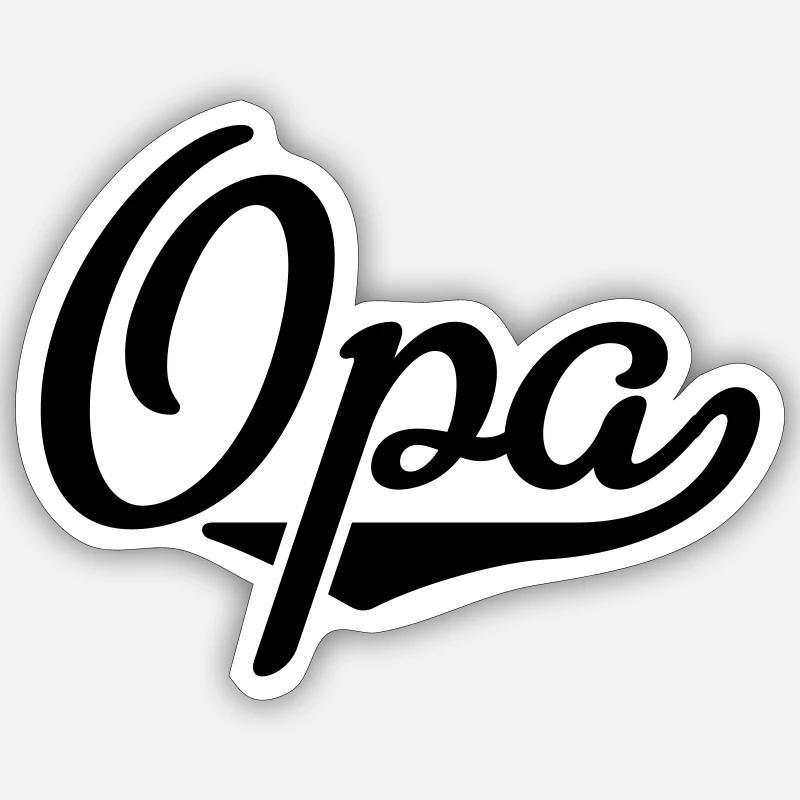 Opa - Sticker Größe S (10 x 10 cm) - Mattweiß