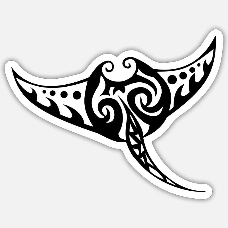 Manta - Sticker taille S (10 x 10 cm) - blanc mat
