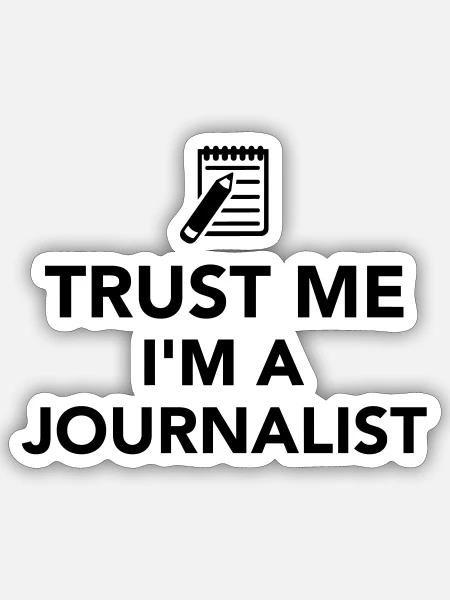 Journalist - Sticker Größe S (10 x 10 cm) - Mattweiß