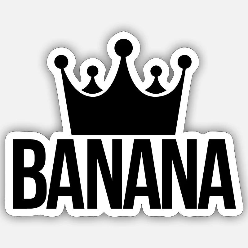 banana king - Sticker size S (10 x 10 cm) - white matte