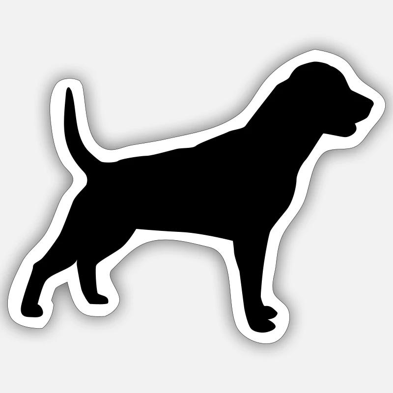 Rottweiler - Sticker taille S (10 x 10 cm) - blanc mat