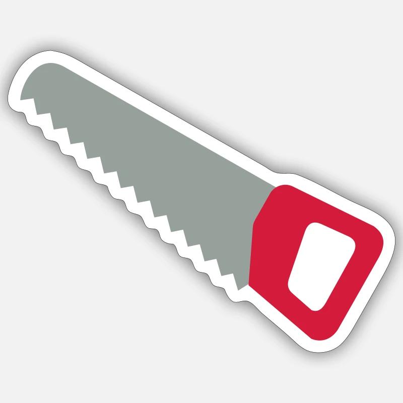 Saw - Sticker size S (10 x 10 cm) - white matte