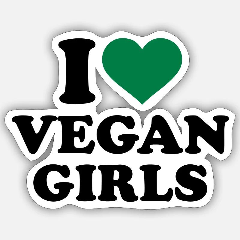 Vegan - Sticker Größe S (10 x 10 cm) - Mattweiß