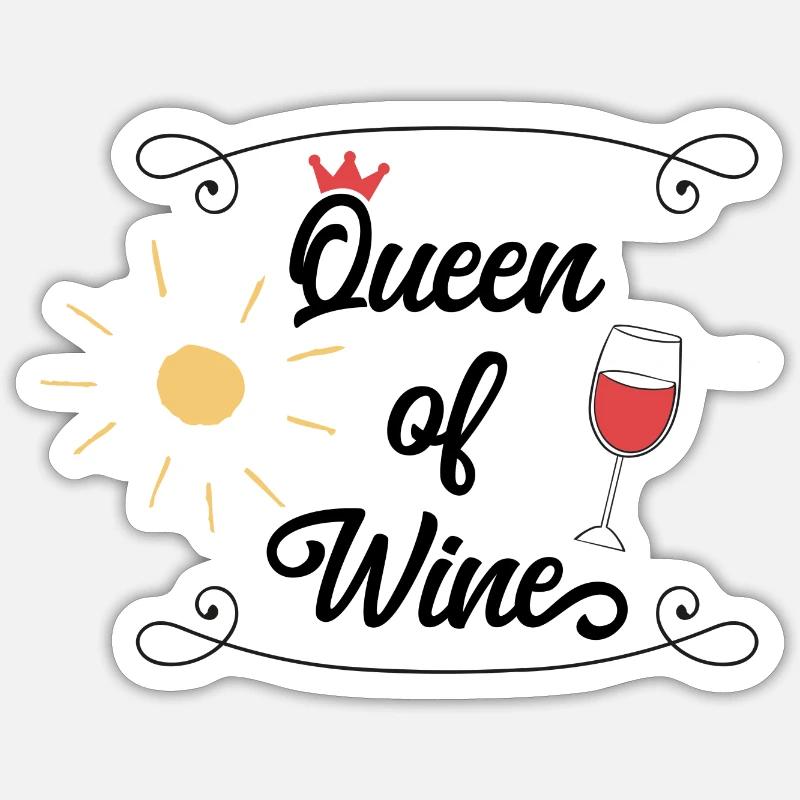 wein - Sticker Größe S (10 x 10 cm) - Mattweiß