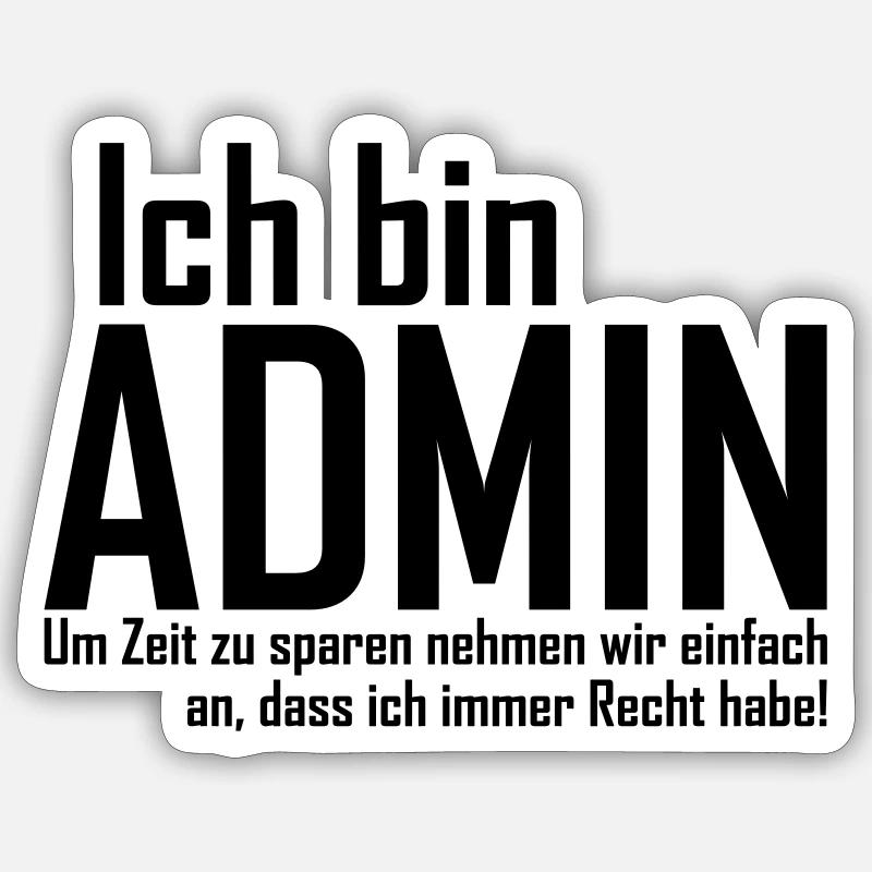 admin Sticker Größe S (10 x 10 cm)