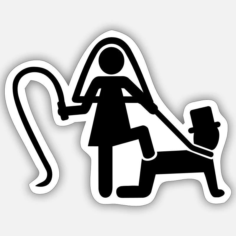 Mariage - Sticker taille S (10 x 10 cm) - blanc mat
