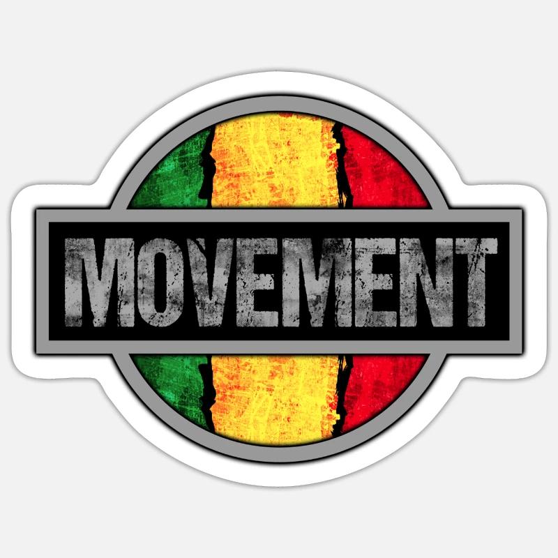 Conception d’icônes de mouvement rastafari - Sticker taille S (10 x 10 cm) - blanc mat
