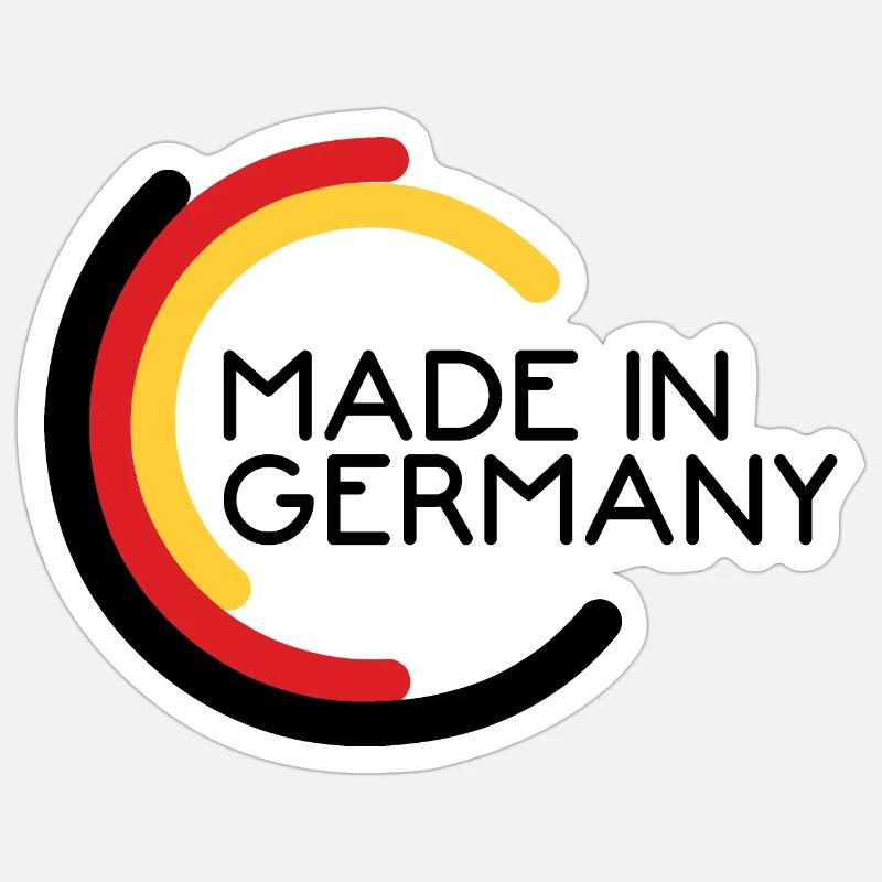 Made in Germany - Sticker size S (10 x 10 cm) - white matte