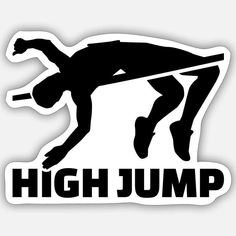 High jump Sticker size S (10 x 10 cm)