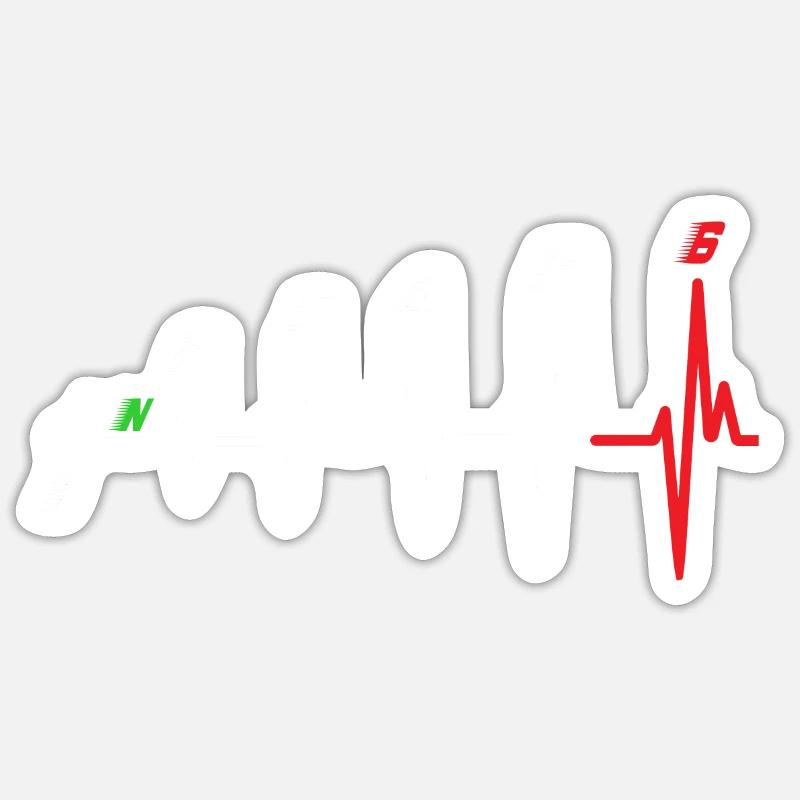 motorcycle - Sticker size S (10 x 10 cm) - white matte