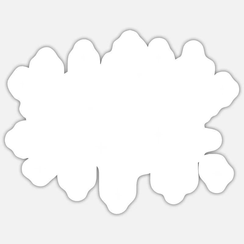 Étoiles blanches - Sticker taille S (10 x 10 cm) - blanc mat