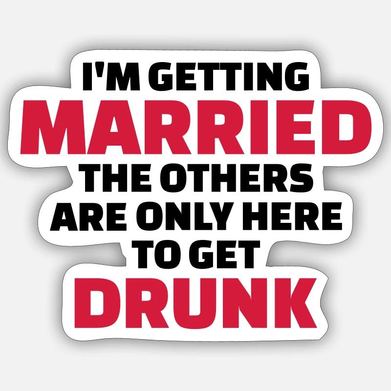 I’m getting married Sticker size S (10 x 10 cm)