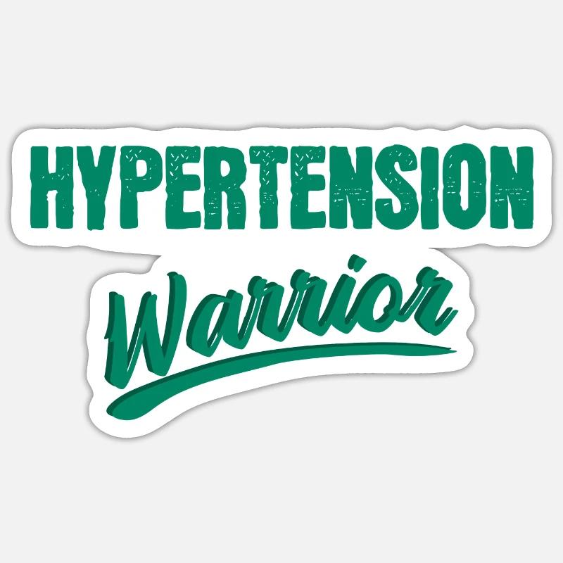 Hypertension Pression artérielle Combattant - Sticker taille S (10 x 10 cm) - blanc mat