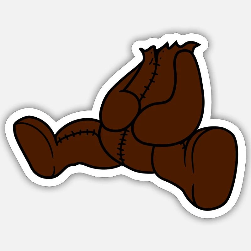 demolished head beheaded dead murder headless tedd Sticker size S (10 x 10 cm)
