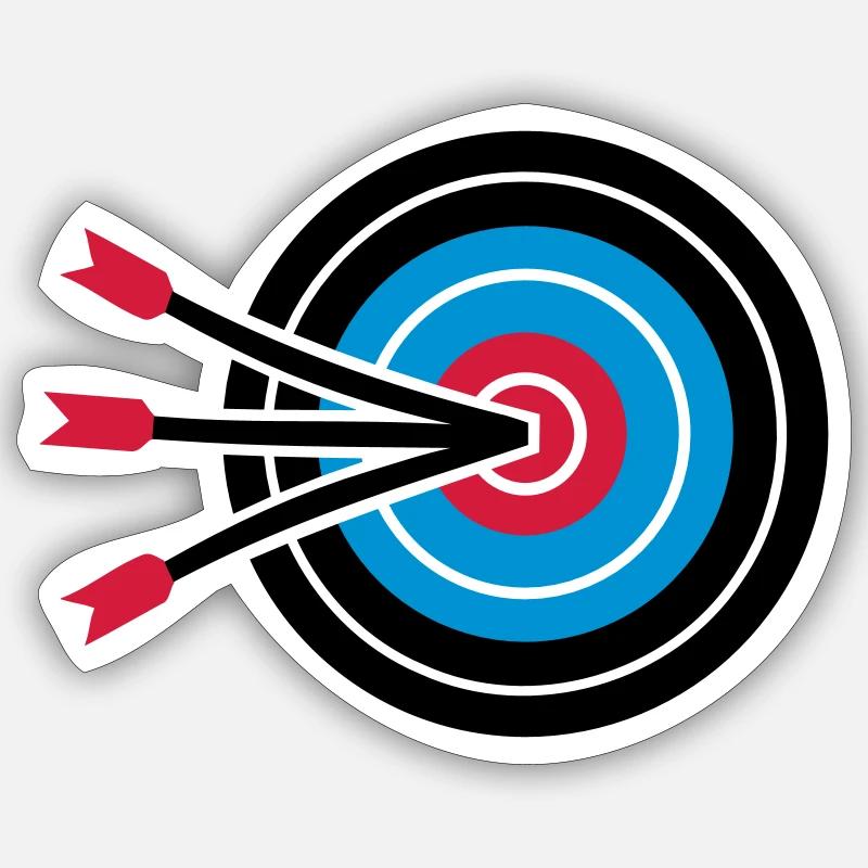 Archery - Sticker size S (10 x 10 cm) - white matte