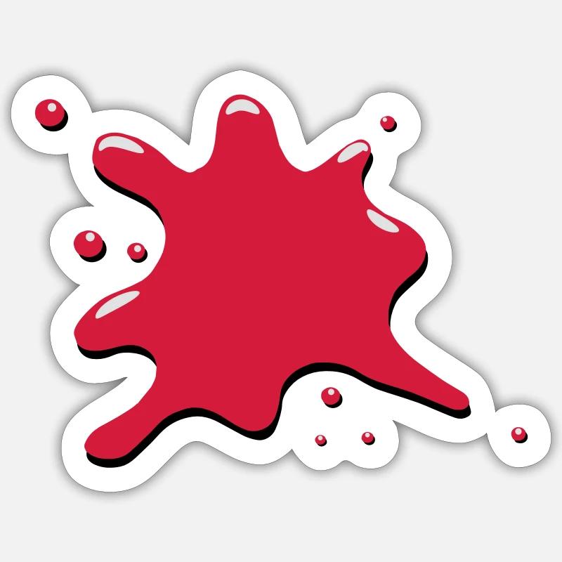 Klecks fleck blut Sticker Größe S (10 x 10 cm)