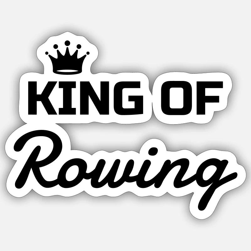 Aviron Rameur Sport Barreur Rowing - Sticker taille S (10 x 10 cm) - blanc mat