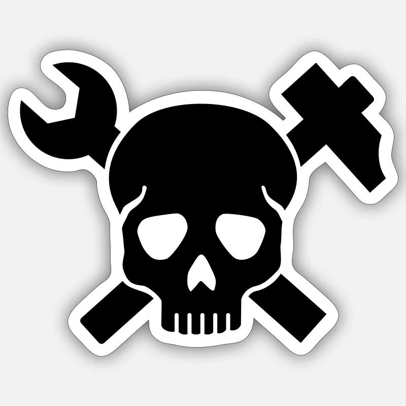Handwerker - Sticker Größe S (10 x 10 cm) - Mattweiß