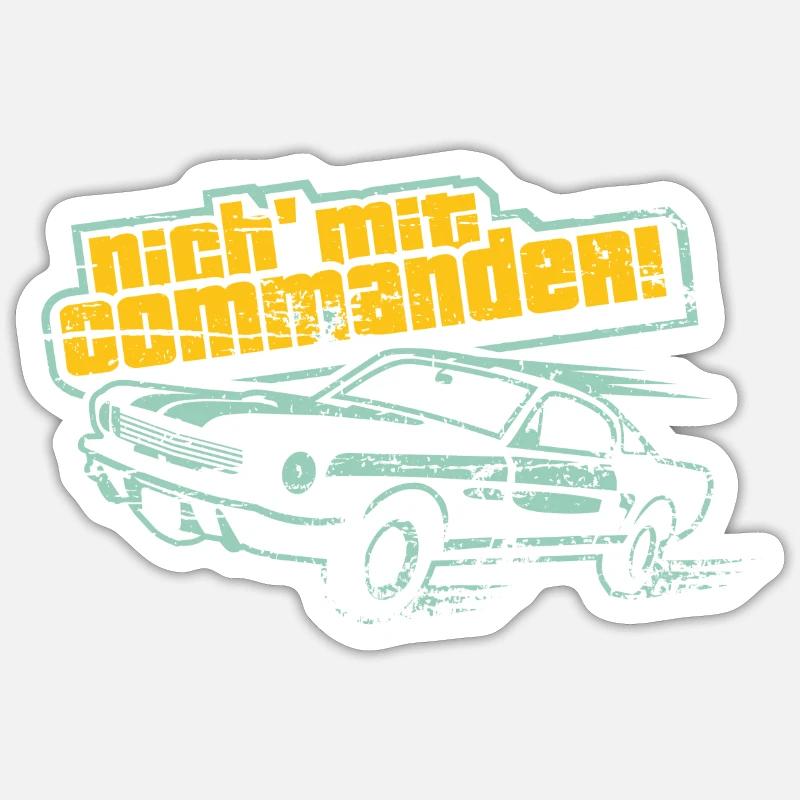 Nich' mit Commander lustiger Spruch Sticker Größe S (10 x 10 cm)
