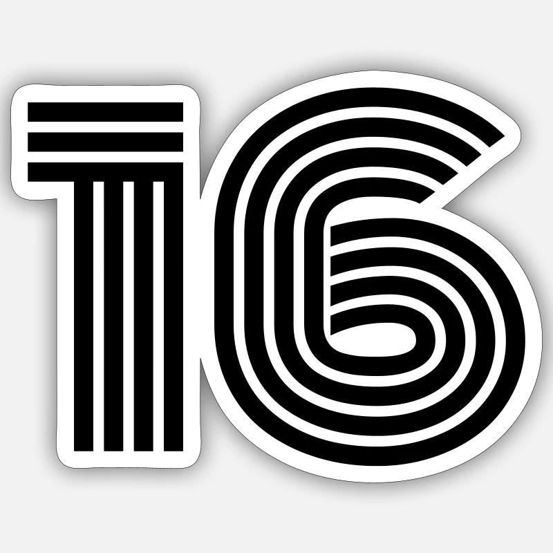 16 Sticker Größe S (10 x 10 cm)