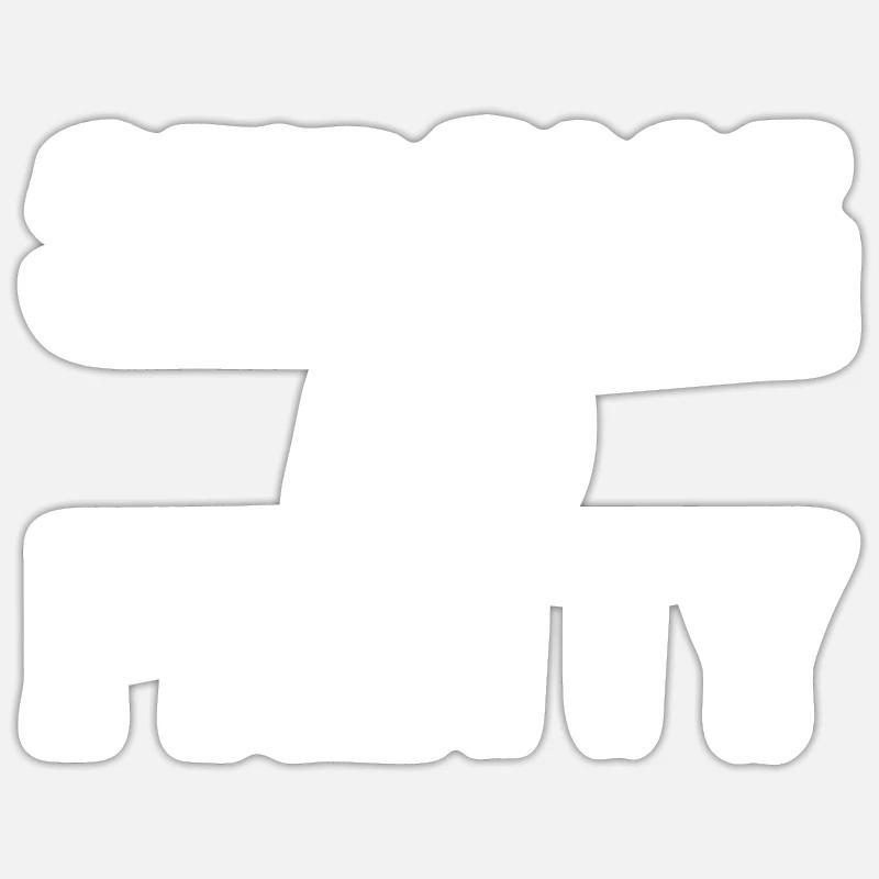 Fort et joli - Sticker taille S (10 x 10 cm) - blanc mat