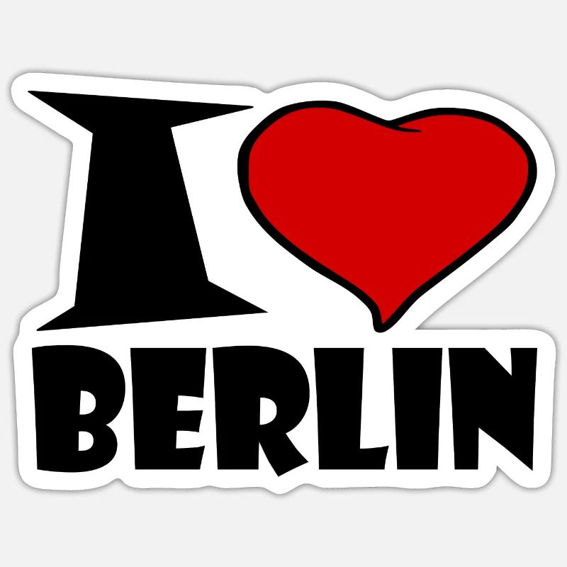 J'adore berlin Sticker taille S (10 x 10 cm)
