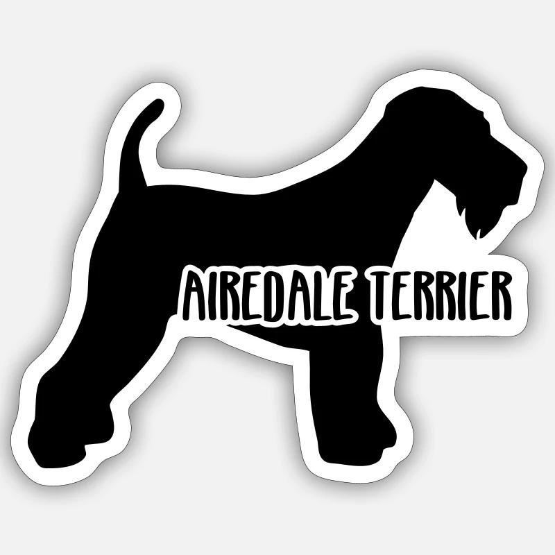 Airedale Terrier Sticker Größe S (10 x 10 cm)