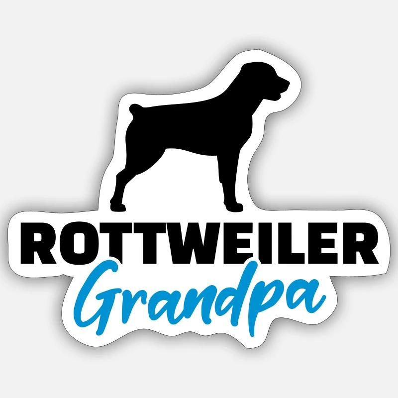 Rottweiler - Sticker taille S (10 x 10 cm) - blanc mat