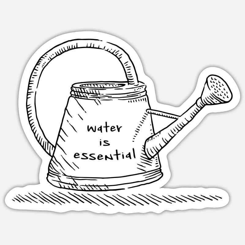 water is essential Sticker taille S (10 x 10 cm)