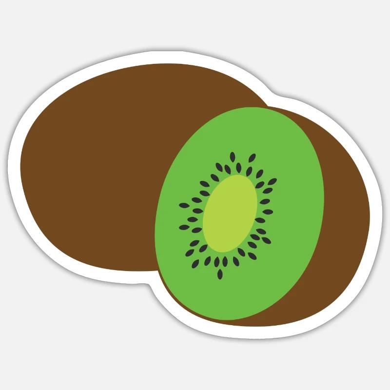 Kiwi - Sticker formato S (10 x 10 cm) - bianco opaco