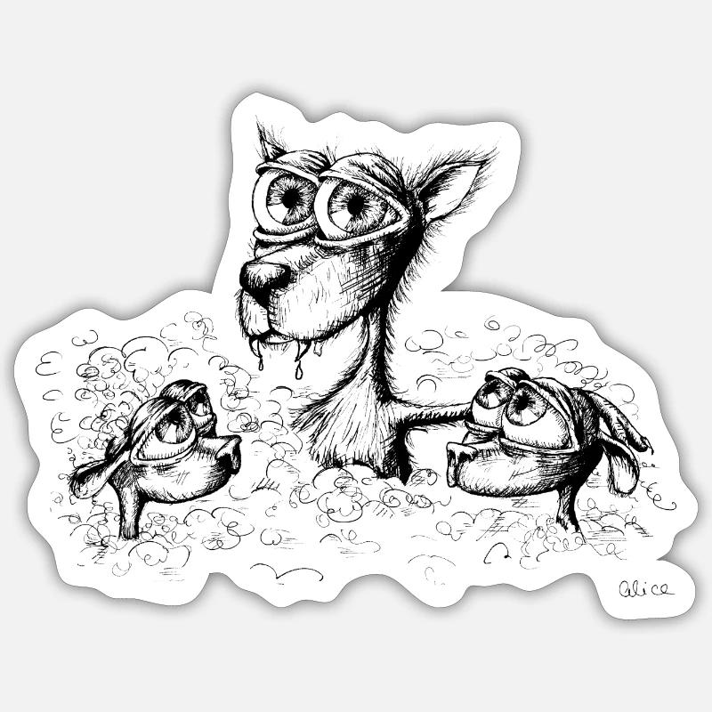 Mousse de bain floue Sticker taille S (10 x 10 cm)