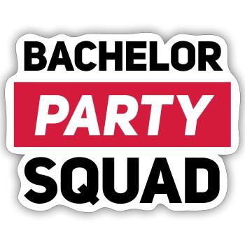 Bachelor party - Sticker size S (10 x 10 cm) - white matte - Front