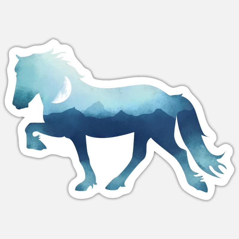 Isi Nuit 2 - Sticker taille S (10 x 10 cm) - blanc mat