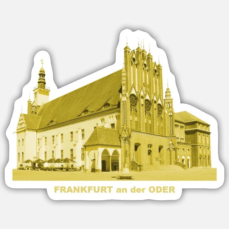 Frankfurt Oder Rathaus Brandenburg Gotik Sticker Größe S (10 x 10 cm)