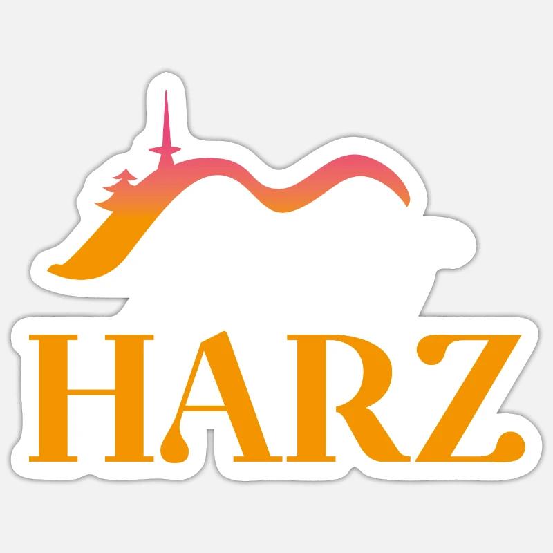 Heimat Harz Logo Version 2 - Sticker Größe S (10 x 10 cm) - Mattweiß