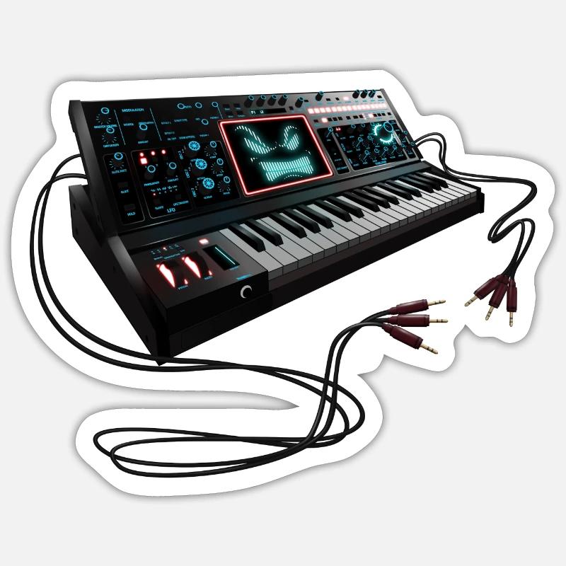 Synth Bot Colored - Synthétiseur Sticker taille S (10 x 10 cm)