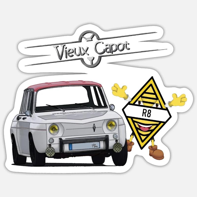 R8 - Sticker size S (10 x 10 cm) - white matte