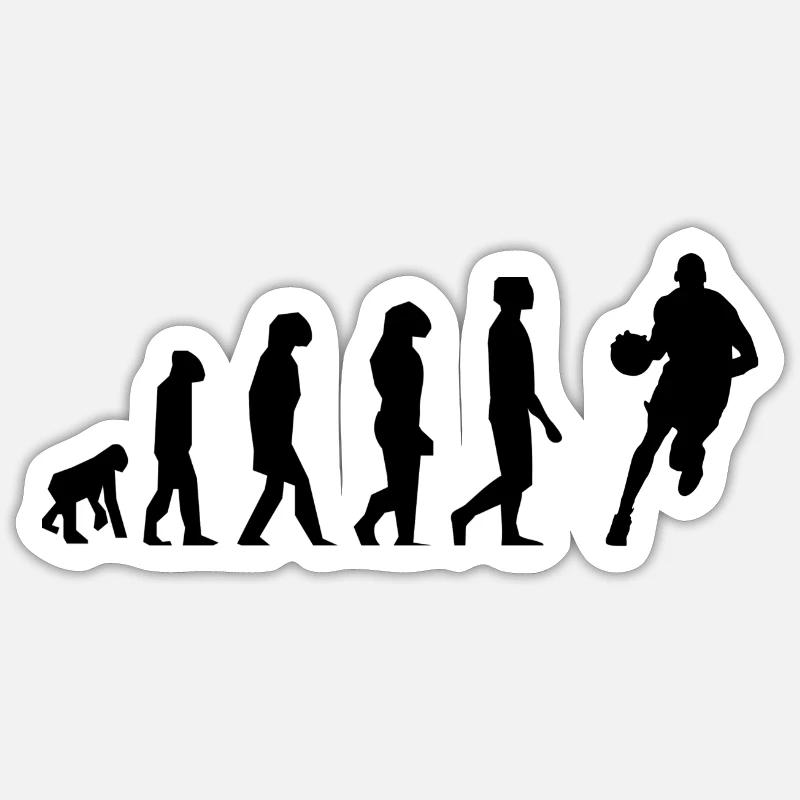 Basket évolution - Sticker taille S (10 x 10 cm) - blanc mat