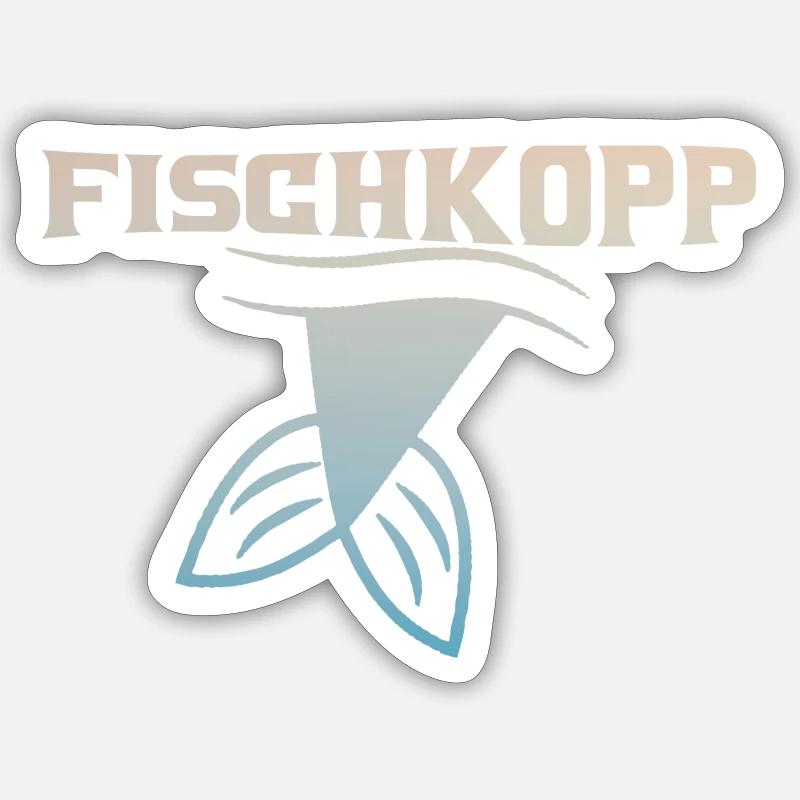 Fischkopp Sticker Größe S (10 x 10 cm)
