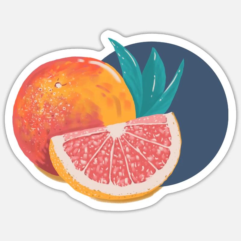 Grapefruit Sticker Größe S (10 x 10 cm)