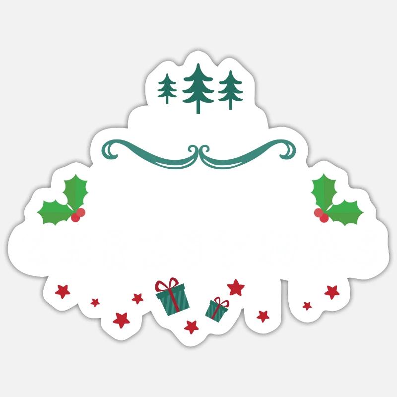 Christmas - Sticker taille S (10 x 10 cm) - blanc mat