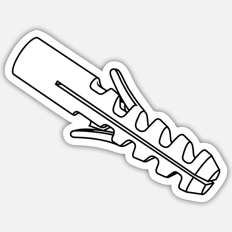 dübel - Sticker Größe S (10 x 10 cm) - Mattweiß