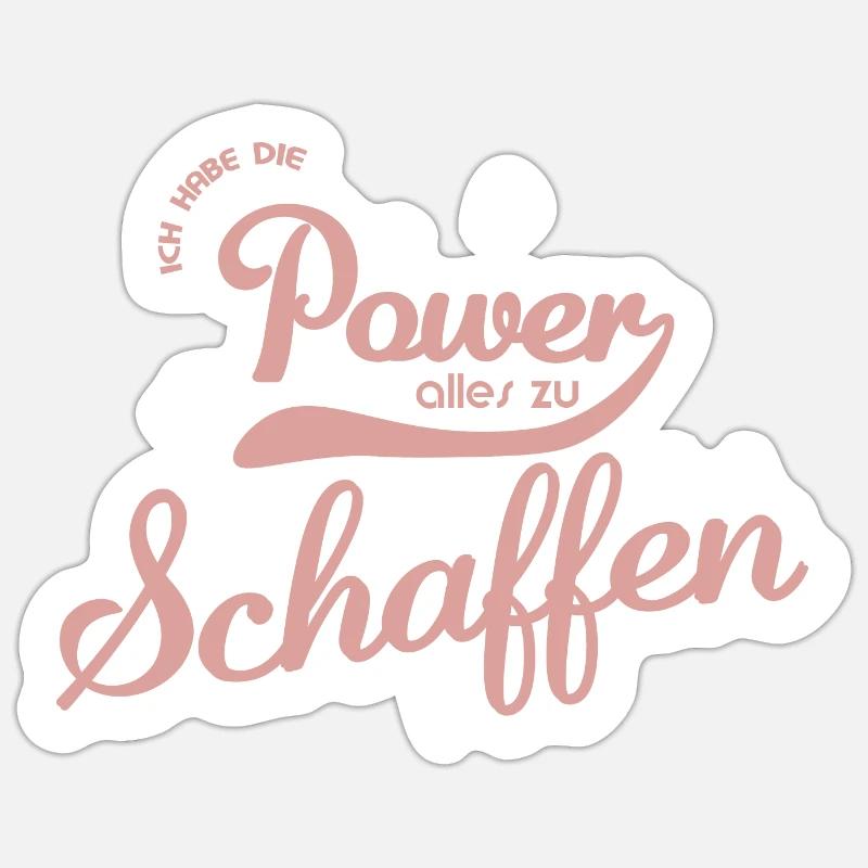 Mädchenpower - Sticker Größe S (10 x 10 cm) - Mattweiß