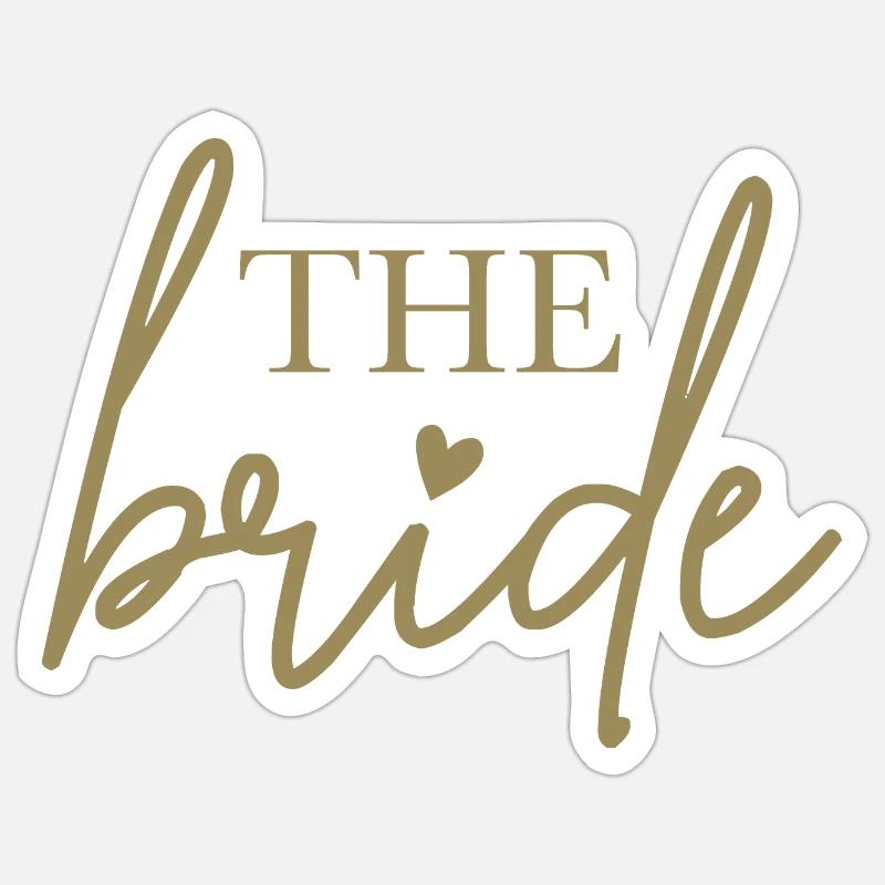 La Mariée de La Bride - Sticker taille S (10 x 10 cm) - blanc mat