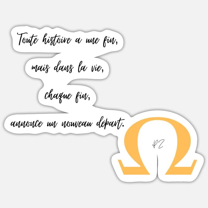 Phoenix Zen Gold - Sticker taille S (10 x 10 cm) - blanc mat