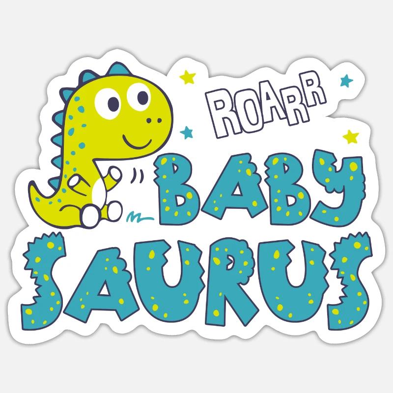 Bébé Saurus mignon Dino bébé idée cadeau Sticker taille S (10 x 10 cm)